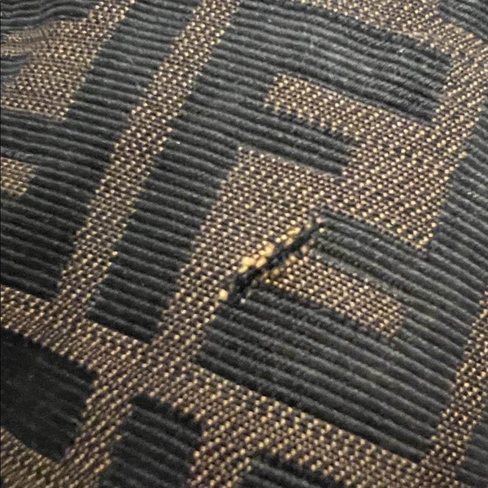 RARE Vintage Fendi Mini Mama Baguette in Brown and Black Logo Monogram Bag - Picture 14 of 16